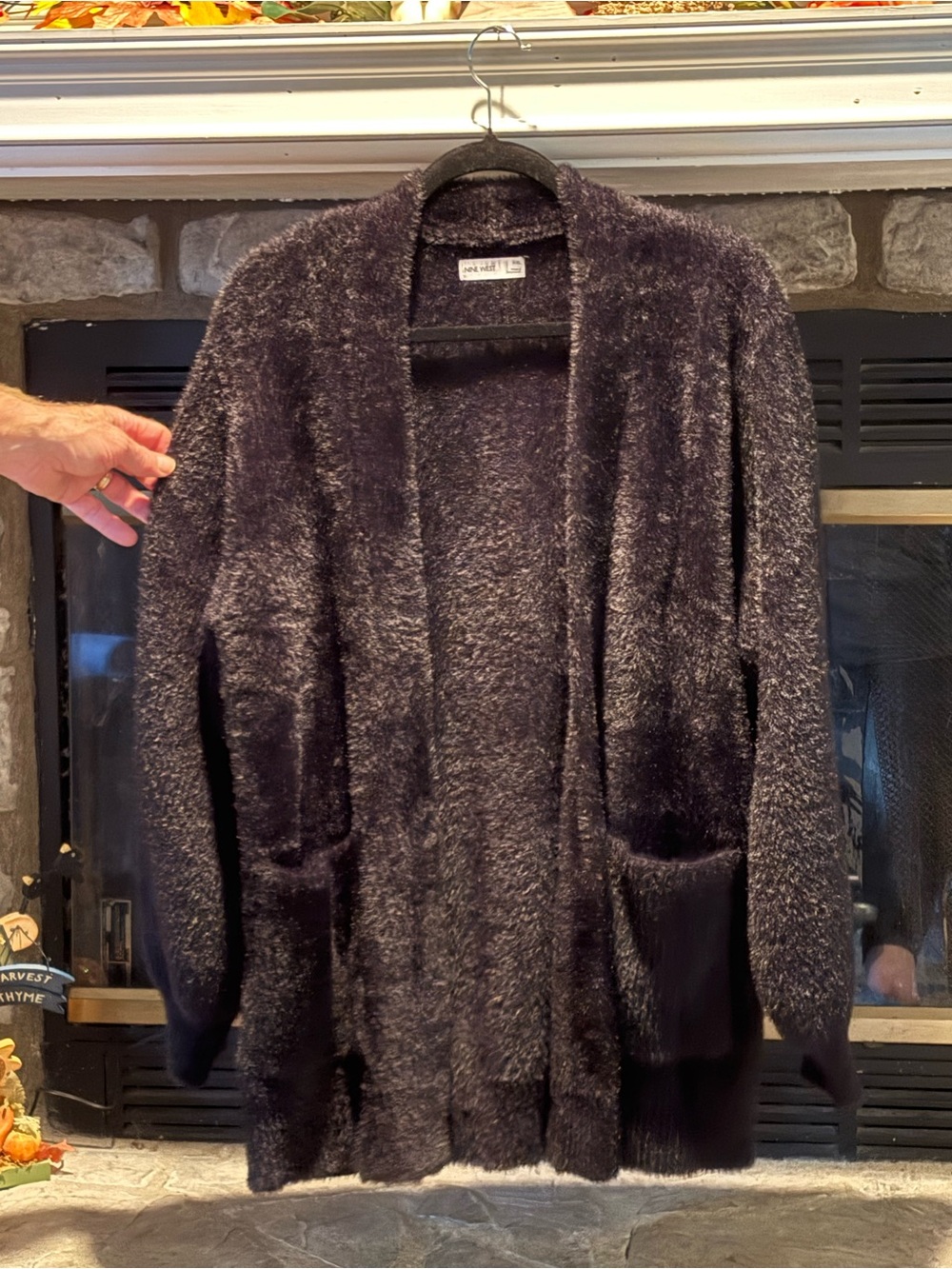 Kohl's Black Crazy Soft and Snuggly Sweater Jacket